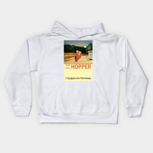 Edward Hopper - Gas - Minimalist Exhibition Art Poster Kids Hoodie